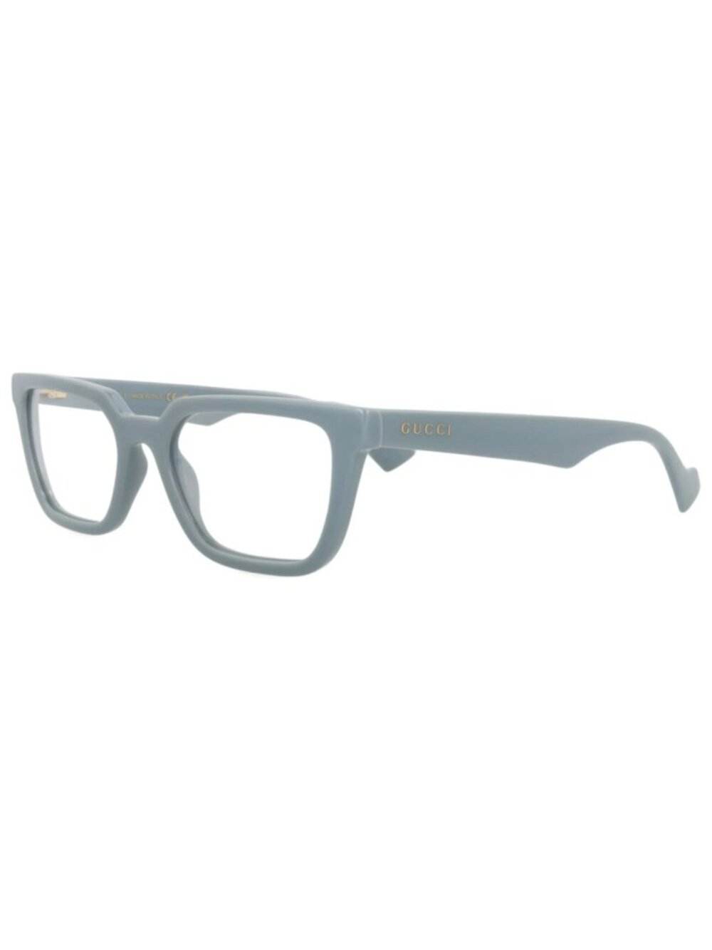 New Gucci Women's Eyeglasses Square Rectangle Injection Frame Mens Light Blue E